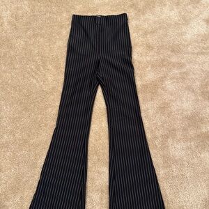 Forever 21 Black Pinstripe Flared Pants